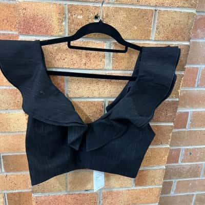  Womens Loveday Collection Size 12 Black  Thrills and Frills Crop Top 
