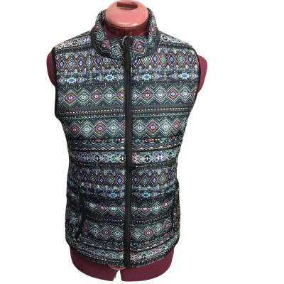 Pure Western  Womens  Size 12 "Aztec" Geometric Puffer Vest 