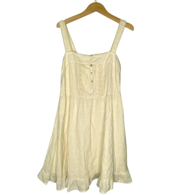 Rhythm Womens  Size 8 Midi Dress Yellow 