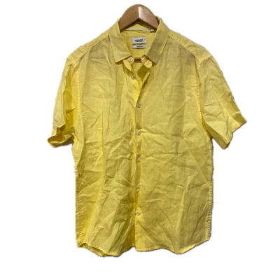 Marcs Womens  Size S Linen Button Up Top Yellow 