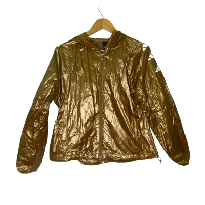 Adidas Womens  Size XS Anorak Gold / White 