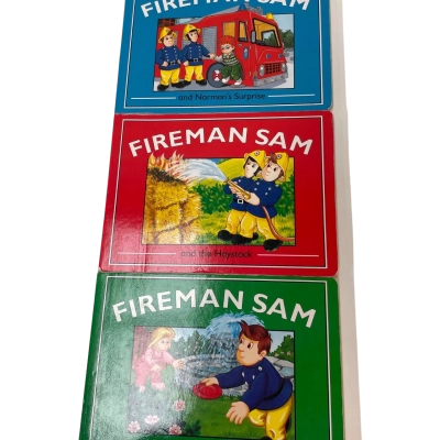 Vintage Fireman Sam books x 3