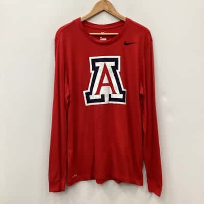 Nike Dri-Fit Long Sleeve Top Red Size L 