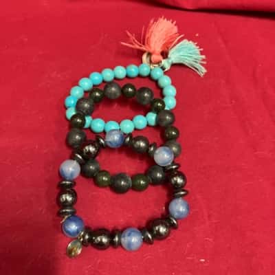  Women's Set of 3 Assorted Beaded Bracelets