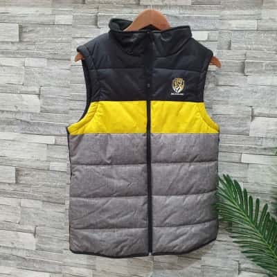 AFL Mens  Size 10 Vest Black  / Grey / Yellow 