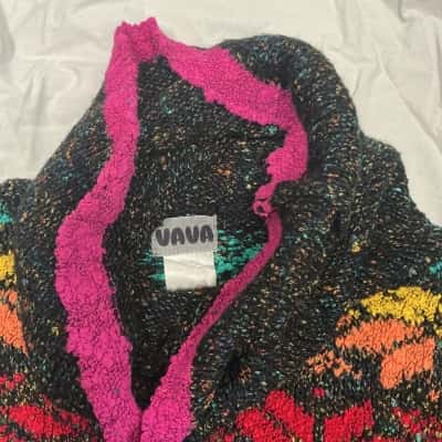 Vava woman’s  vintage Rainbow coloured snowflake Size S Turtleneck Jumper Multicoloured / Pattern 