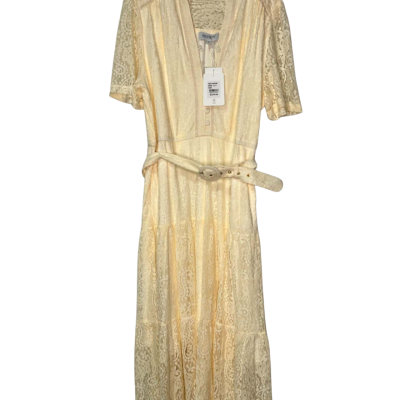 Brand new Review Size 16 Creamy Yellowy lace midi dress RRP $229.95