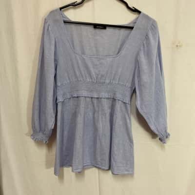 Max & Co Blouse Light Blue Sz L