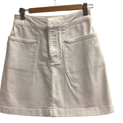 Country Road Womens  Size 8 Denim Skirt White 