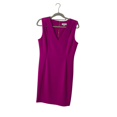 Calvin Klein Womens  Size 12 Midi Dress Purple 