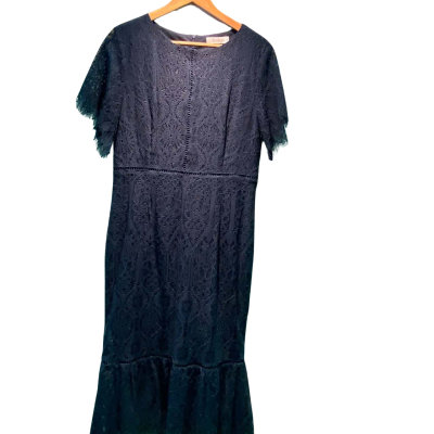 St.Frock Womens  Size 14 Midi Dress Navy Blue 