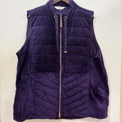 BNWT Virtuelle Size XL Active Zip Up Vest-Purple 