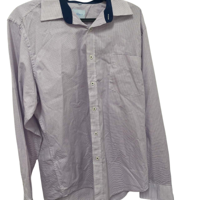  Mens  Size 42 Business Shirt Purple / White 