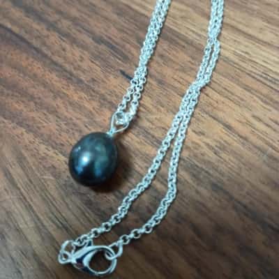 Black Pendant on Chain
