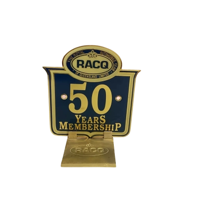 RACQ 50 Year Plaque Plus Stand