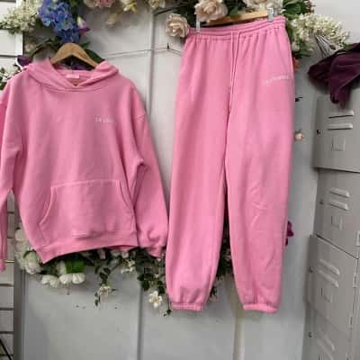  Womens  Size 12 / L / M Pink  Hoodie & track pant set