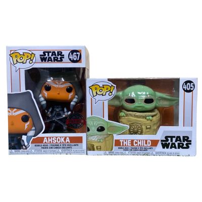 Funko Pop Ahsoka & The Child Figures