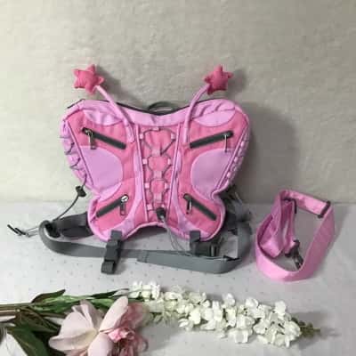 CFIERCE Pink / Grey Small Butterfly Backpack 