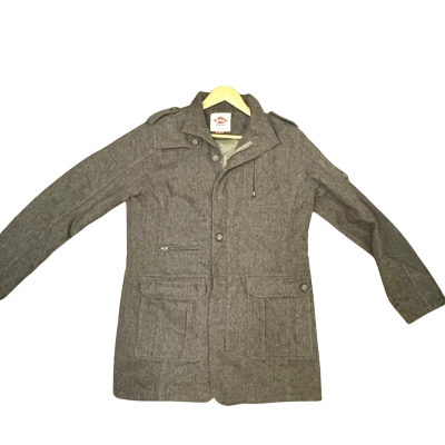 Lee Cooper Mens  Size M Grey  Military Style Wool Blend Jacket
