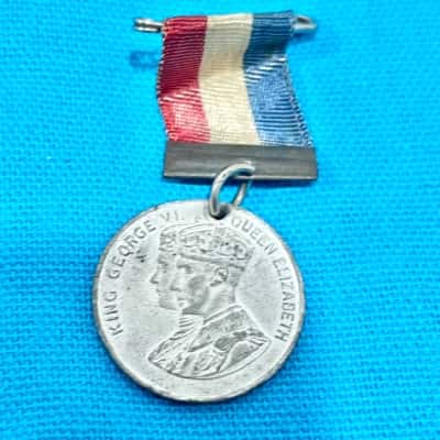 Vintage Commerative Medal for the Coronation  of King George IV & Queen Elizabeth