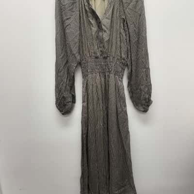 Skin and Threads Womens  Size 1 Maxi Dress Black  / Cream 