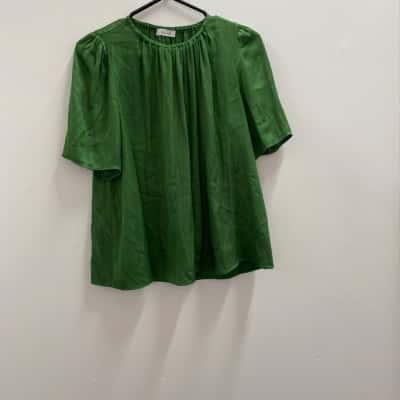 Morrison Womens  Size 2 Short Sleeve Top Green 