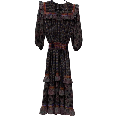 Vintage Diane Freis Long Sleeve Boho Paisley Dress!