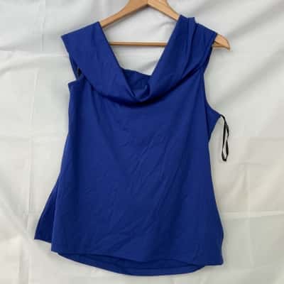 City Chic Womens Marseille Top Size M Blue