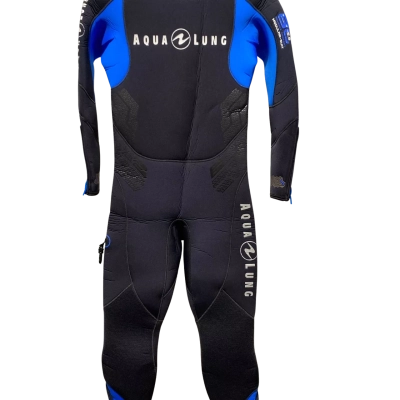Aqualung Mens XS 5.5mm Jumpsuit Balance Comfort Wetsuit Black  / Blue 