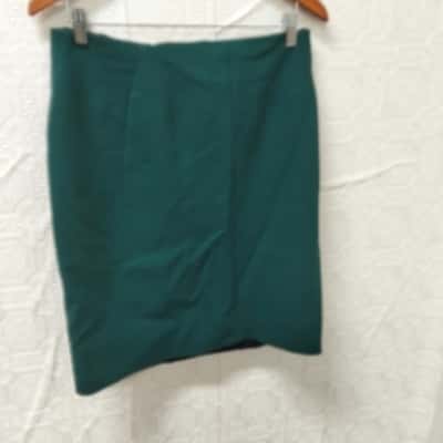 Jil Sander Silk Skirt Womens  Size 40 Green Made in Italy VGUC