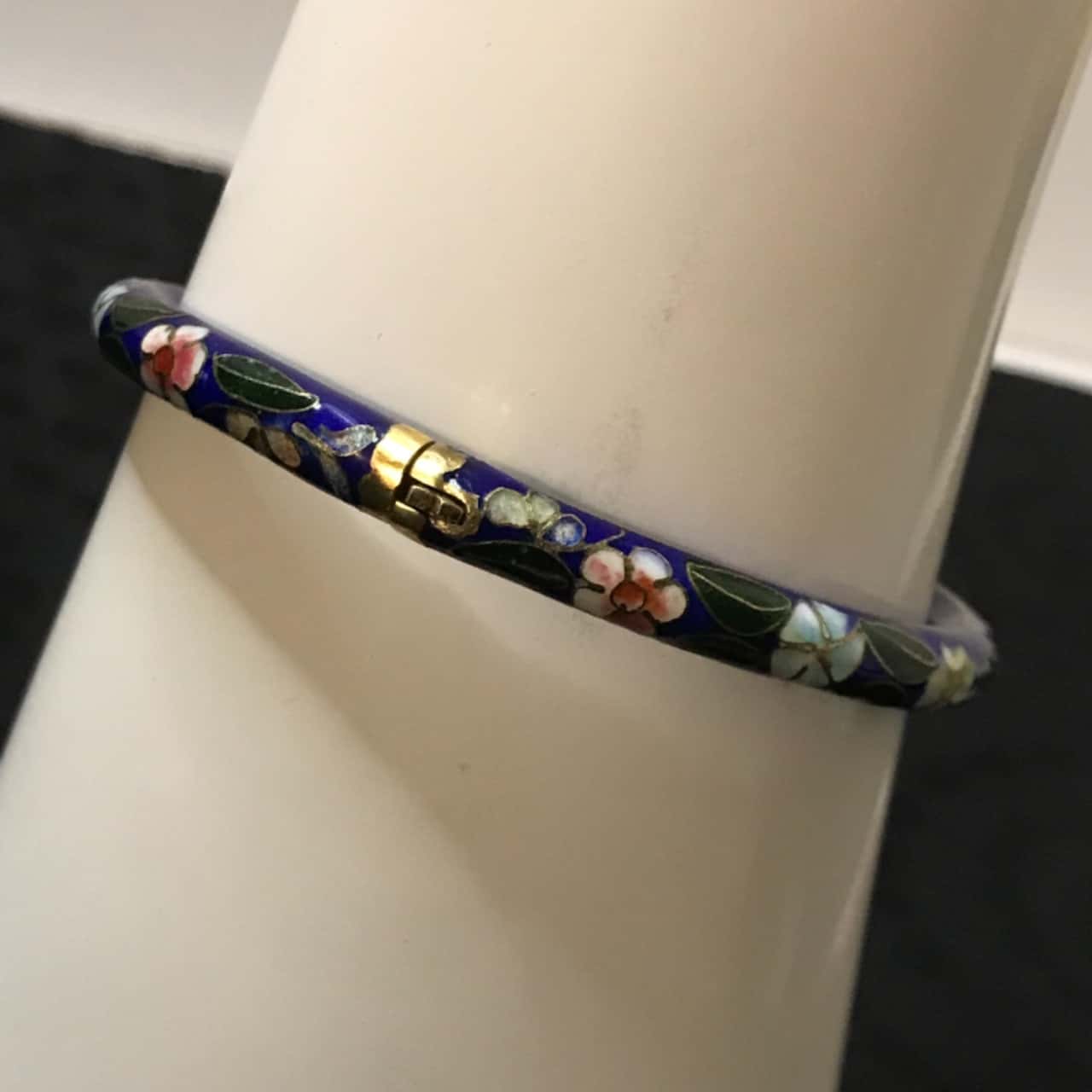 Womens Vintage Cloisonné Enamel Bracelet Blue/Gold/Multicoloured (s)