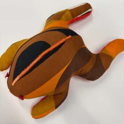 Vintage Retro Fabric Plush Toy Frog