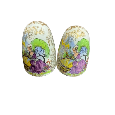 Lord  Nelson Ware Rounded Salt & Pepper Shakers “Pompadour” Pattern