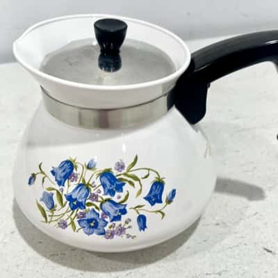Vintage 1970’s Corningware Canterbury Bluebell Flower Teapot-RARE 