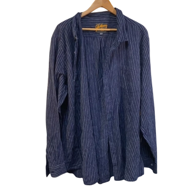 BNWT Johnny Bigg Mens  Size XXXXXL Long Sleeve Shirt Navy Blue 