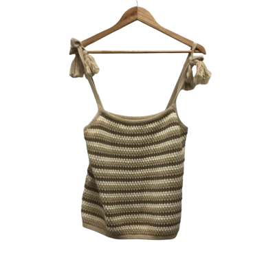Indian Summer Co Womens  Size L Top Beige / Brown 