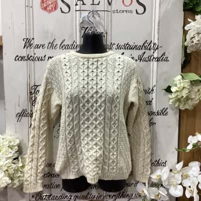 Aran Sweater Market Brand!! VINTAGE 100% MERINO WOOL SWEATER! MADE IN IRELAND! 8-11 Years KIDS! 
