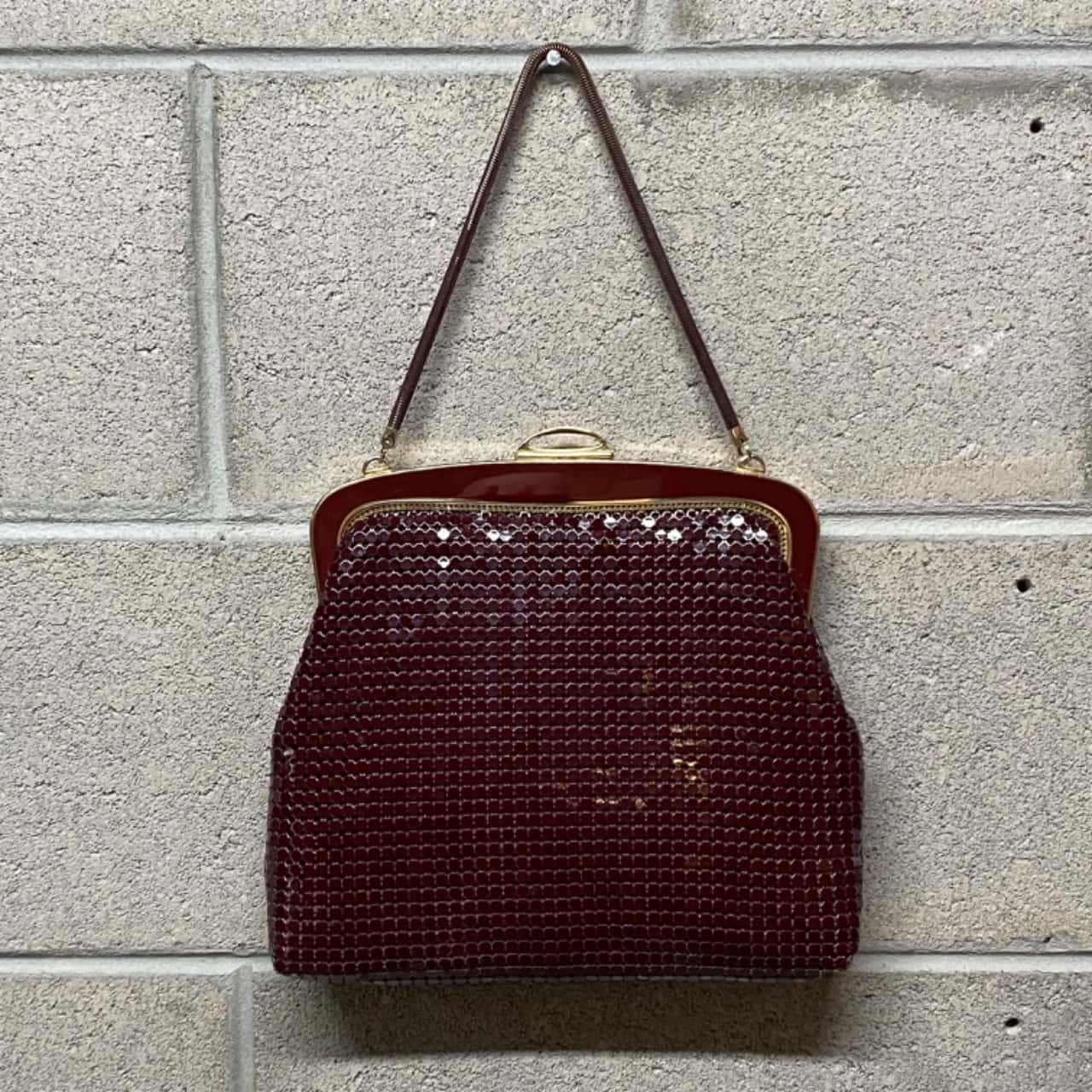 Vintage Glomesh Womens Bag Maroon (s)