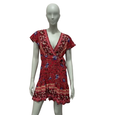  Who I Am Womens  Size 12 Casual Dress / Midi Dress / Short Sleeve Dress  / Wrap Dress Multicoloured 