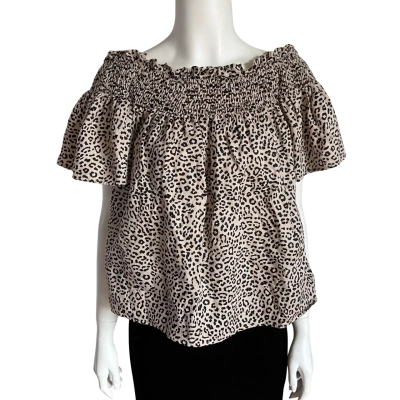 Seed Heritage Womens  Size 8 Off-the-shoulder Top Animal print 
