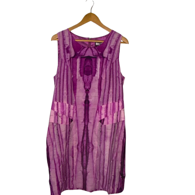 Nicola Finetti Womens  Size 16 Midi Dress Pattern / Purple 