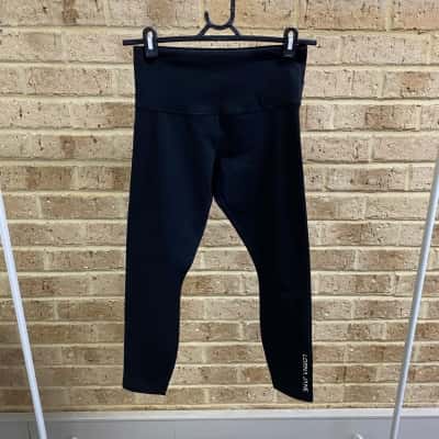 Lorna Jane Womens black Lotus Ankle Biter Leggings Size M 