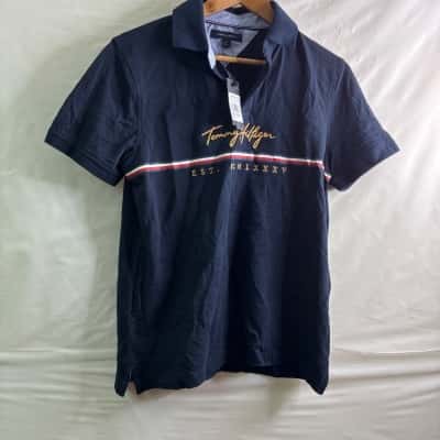 Tommy Hilfiger Mens  Size M Polo Shirt Navy Blue 