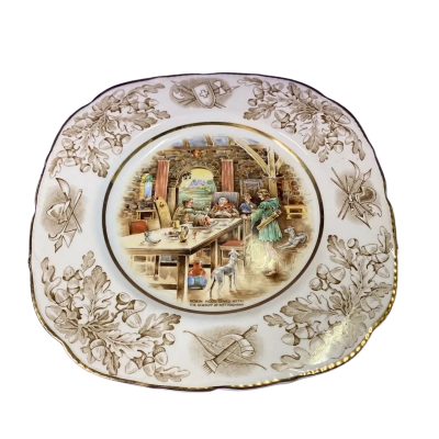 Decorative plate - Robin Hood dines with The Sheriff of Nottingham