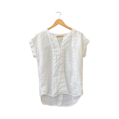 Trenery Size XS Short Sleeve Top White 