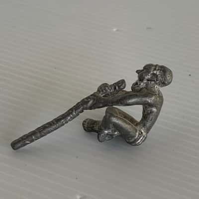 Miniature Pewter Figurine - Aboriginal Didgeridoo Player