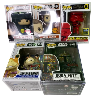 Set of 5 Star Wars funko pops 
