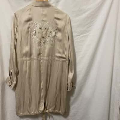 Verge Womens  Size L Trench Coat Beige 