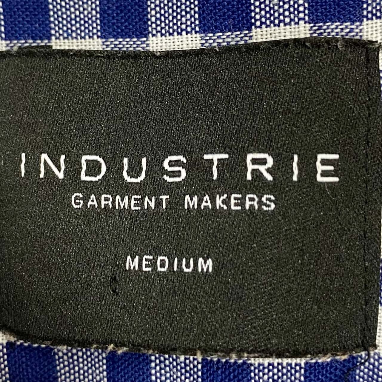Industrie Mens Size M Long Sleeve blue/white Checked Shirt(s)