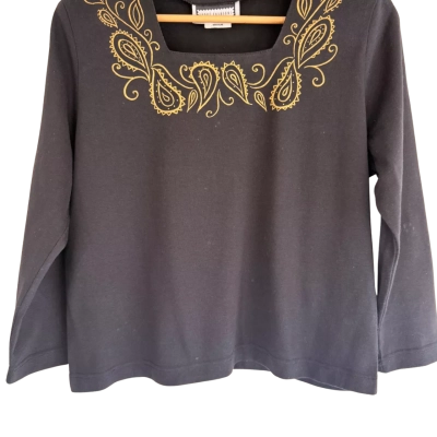 Sports Fashion Australia. Vintage 80 s  Black Top.   Size M 
